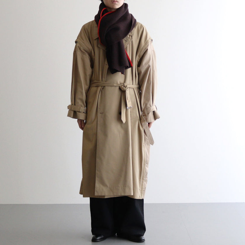 RIB LONG STOLE #BROWN [YK24FW0834A]