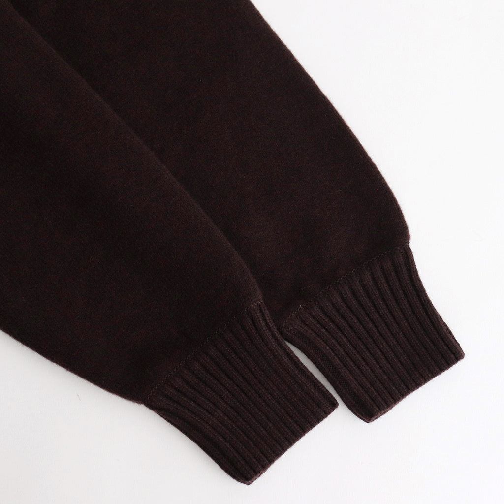 HALF ZIP PULLOVER SWEATER #BROWN [YK24FW0833S]