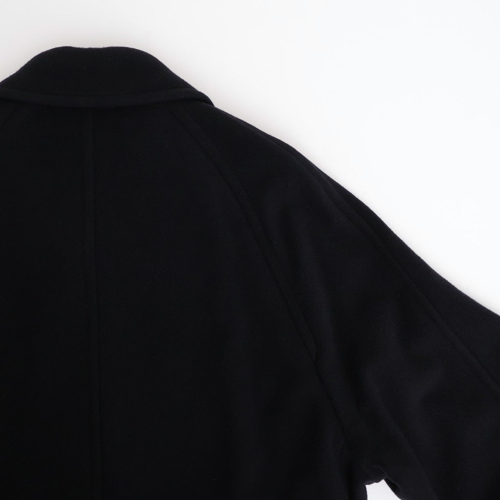 SUPER FINE WOOL MOSSER SOUTIEN COLLAR COAT #BLACK [A25AC04WM]