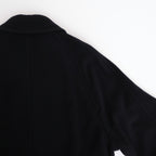 SUPER FINE WOOL MOSSER SOUTIEN COLLAR COAT #BLACK [A25AC04WM]