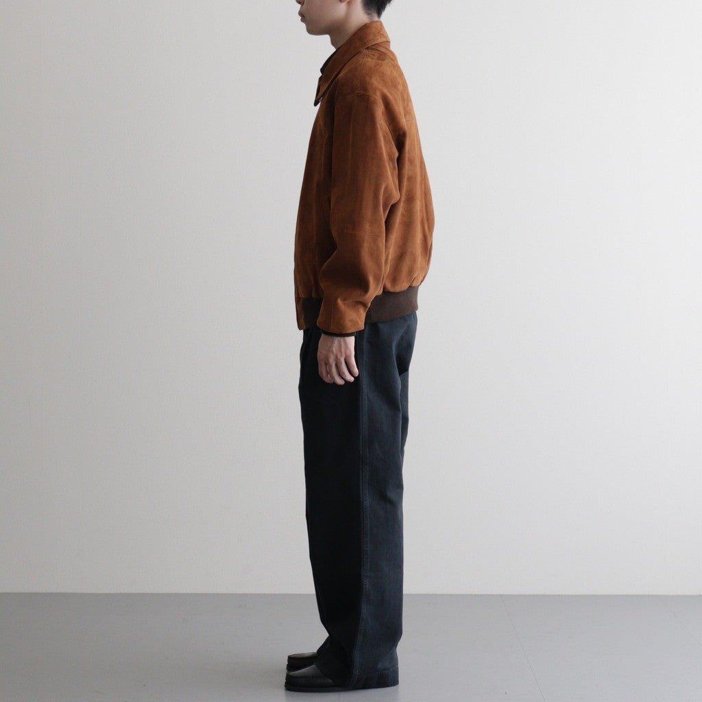 GOAT SUEDE ZIP BLOUSON #CAMEL BROWN [A25AB01GS]