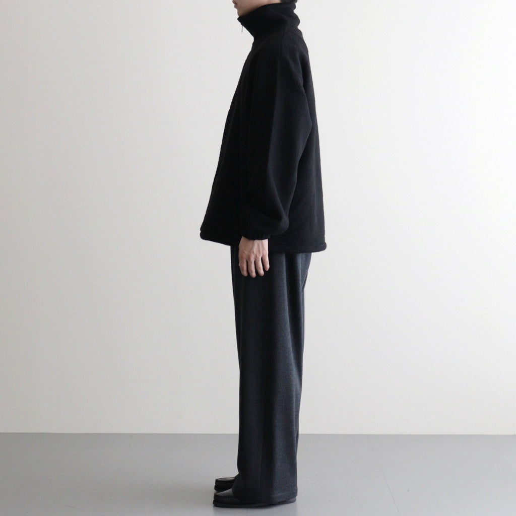 Wool Fleece Half Zip Pullover #BLACK [YK25FW01090B]