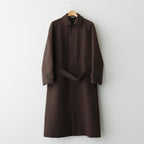 TWISTED DOUBLE CLOTH COAT #DARK BROWN [A25AC02WD]