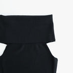 Seamless Offshoulder Knit #BLK [12610531]
