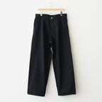 Selvage Denim Two Tuck Pants #BLACK_WASHED [GU253-40061RB]