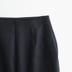 TENSE WOOL DOUBLE CLOTH SLIT SKIRT #BLACK [A26AS02HP]