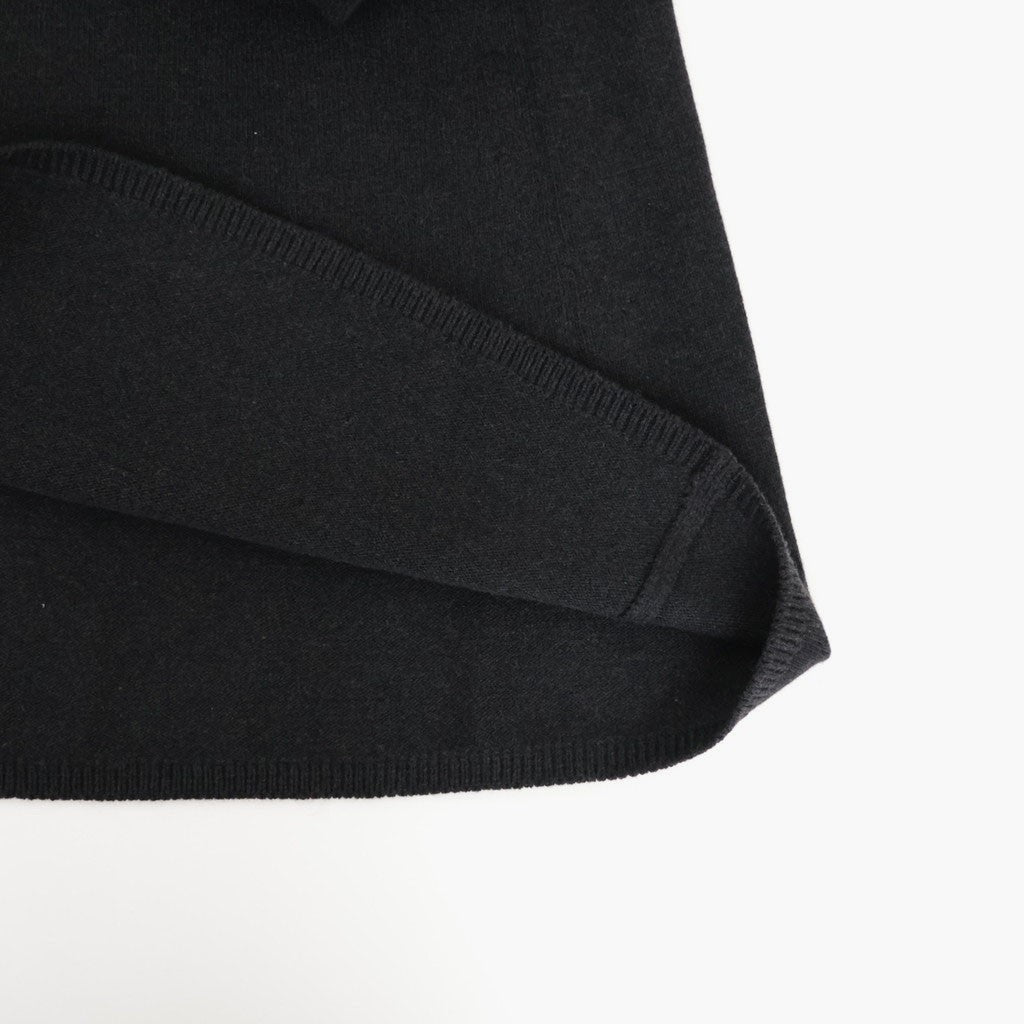 SUPER FINE WOOL KNIT SKIRT #TOP BLACK [A26AS06TJ]