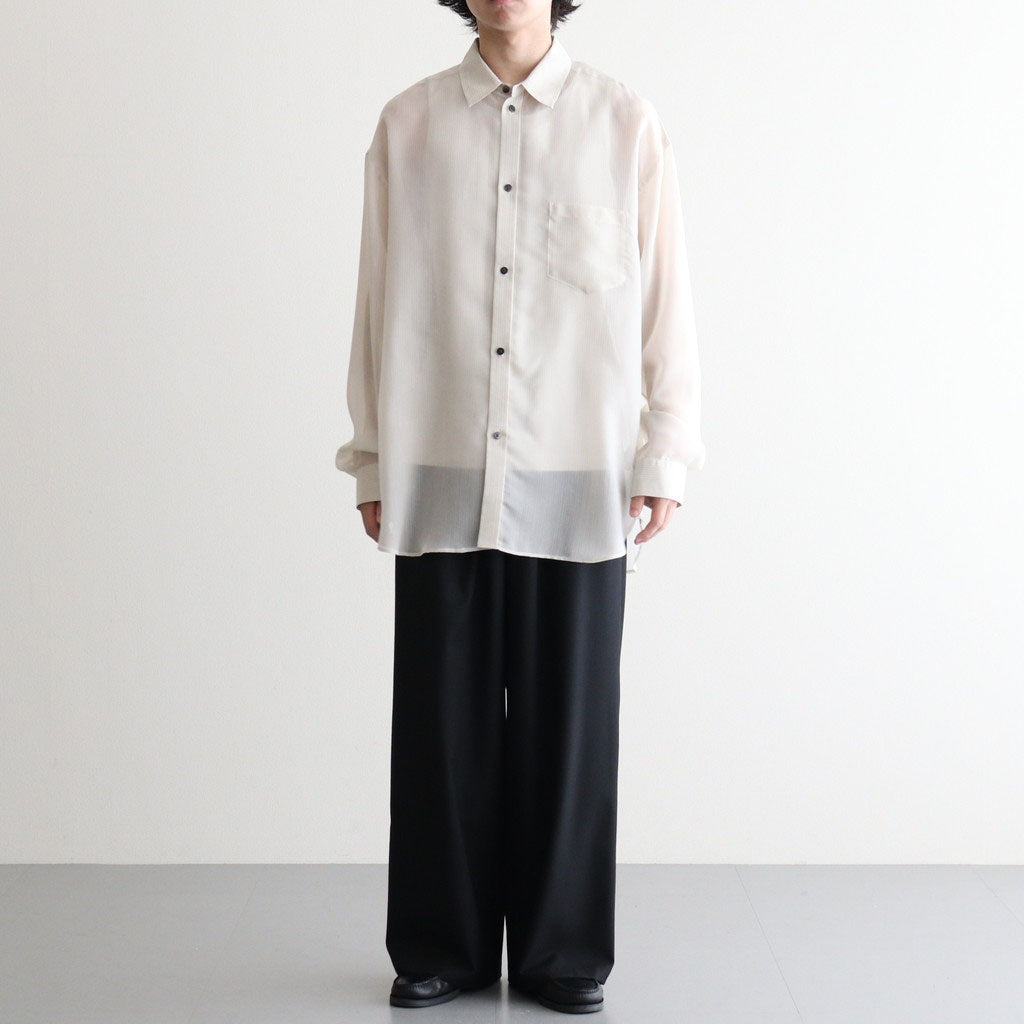 SHEER STRIPE SHIRTS LOOSE FIT #WHITE STRIPE [2541000507]