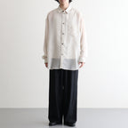 SHEER STRIPE SHIRTS LOOSE FIT #WHITE STRIPE [2541000507]