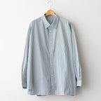 CORPORATE UNIFORM L/S SHIRT #GREEN STRIPE [FSC253-50105B]