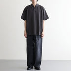Cotton Pique Jersey S/S Skipper Polo #CHARCOAL [GU261-70416]