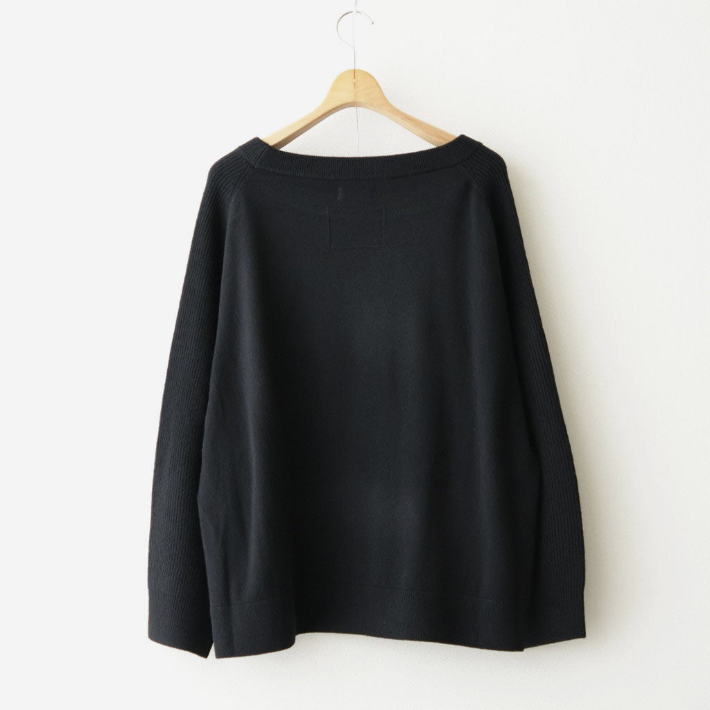 MERINO WOOL PULLOVER #BLACK [N0051]
