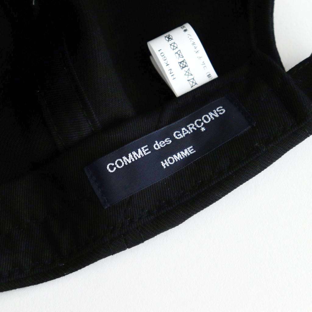 綿サージ ベースボールキャップ #BLACK [HN-K601-051]