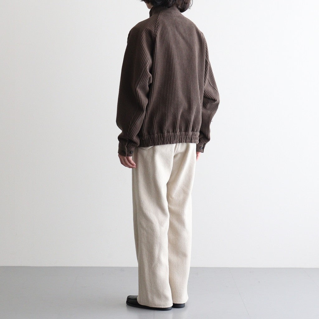 WOOL CASHMERE CORDUROY ZIP BLOUSON #SMOKY BROWN [A26AB02FC]