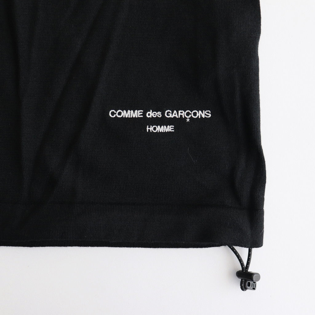 梳毛エステル天竺 セーター #BLACK [HN-N001-051]