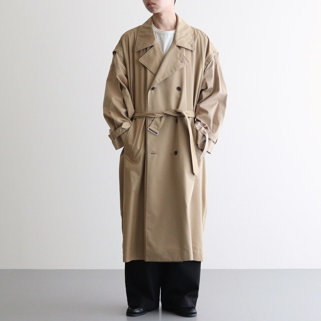 DETACHABLE WIDE TRENCH COAT #KHAKI [YK24FW0736C]
