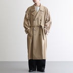 DETACHABLE WIDE TRENCH COAT #KHAKI [YK24FW0736C]