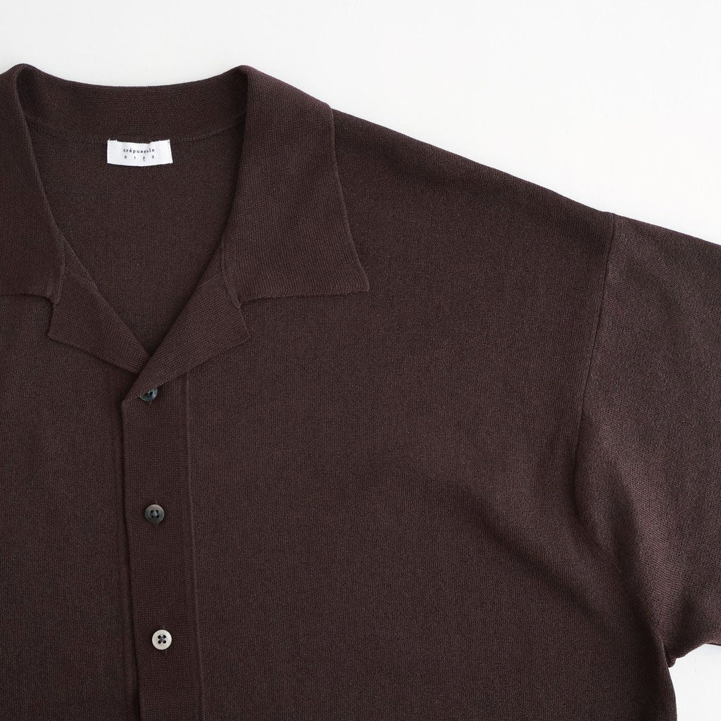 Washi Open Collar S/S Shirt #BROWN [2601-017]