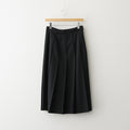 WOOL KID MOHAIR HOPSACK PLEATED SKIRT #DARK NAVY [A26SS04MH]