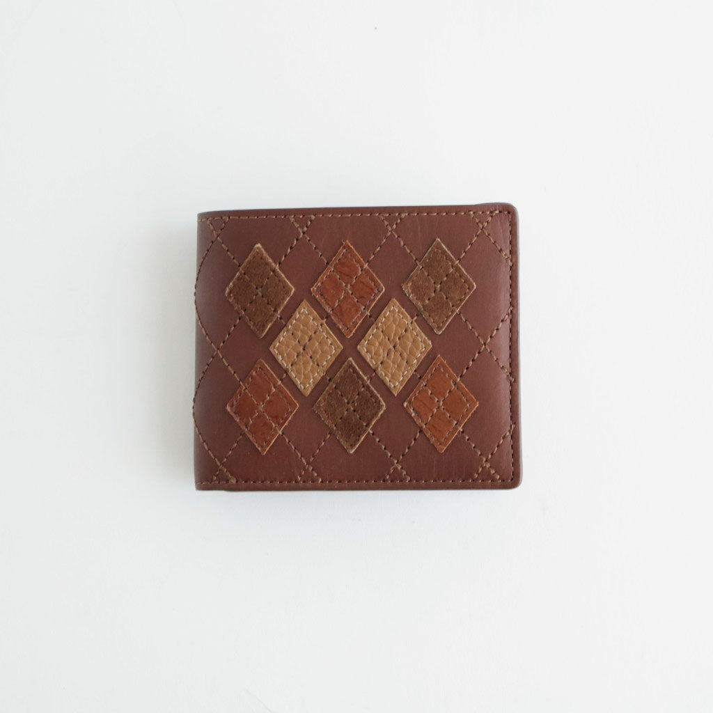 argyle half folded wallet #argyle brown [zw-c-hfw]