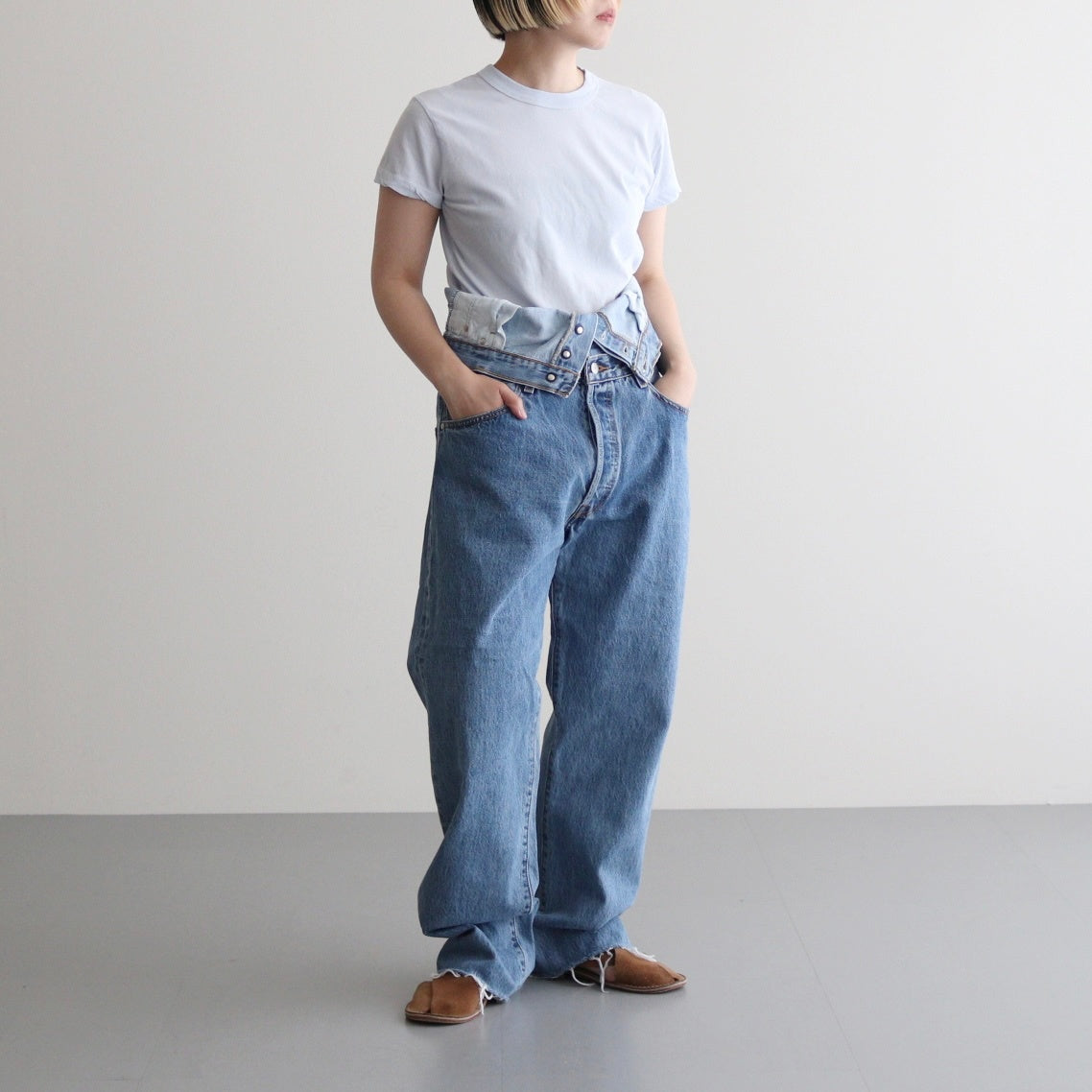 W WAIST DENIM PT #SIZE:2 D [Q25A-T018]