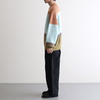 MOHAIR BORDER CREWNECK SWEATER #PINK [YK23FW0572S]