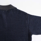 MESH KNIT SKIPPER POLO SHIRT #NAVY [YK26SS01298S]