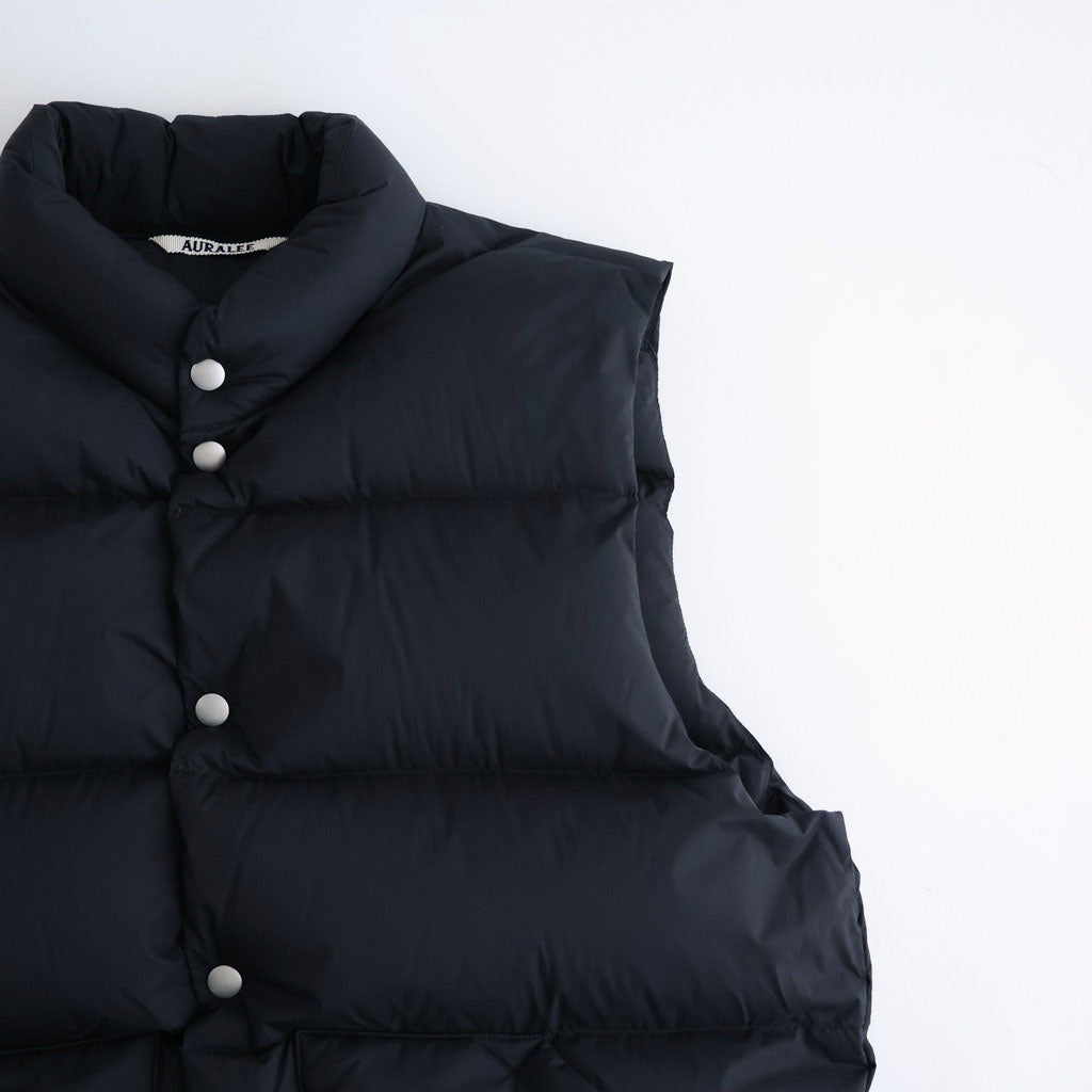 SUPER LIGHT NYLON RIPSTOP DOWN VEST #BLACK [A26AV02NL] - ciacura
