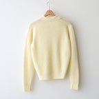 BABY SURI ALPACA SHEER KNIT SKIPPER POLO #ECRU [A26AP04AK]