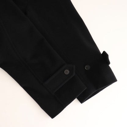 SUPER FINE WOOL MOSSER SOUTIEN COLLAR COAT #BLACK [A24AC04WM]