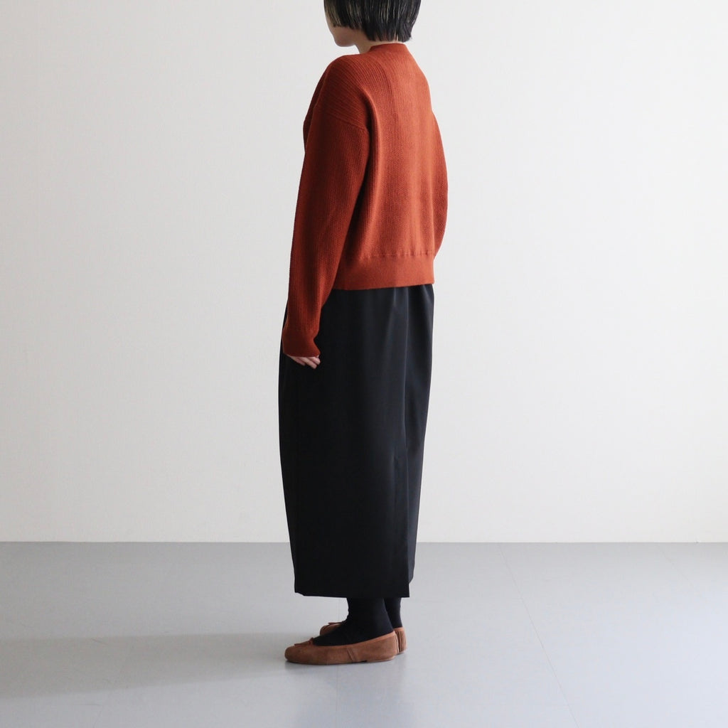 Women's Cable C/N Cardigan #BRICK [2503-021]