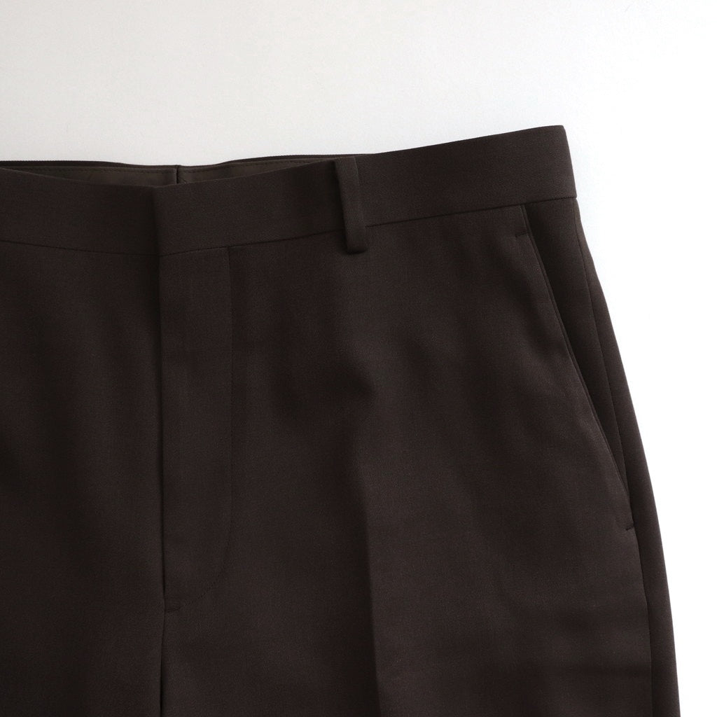 LIGHT WOOL MAX GABARDINE SLACKS #DARK BROWN [A25SP02MG]