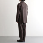 LIGHT WOOL MAX GABARDINE TWO-TUCK SLACKS #DARK BROWN [A26AP03MG]