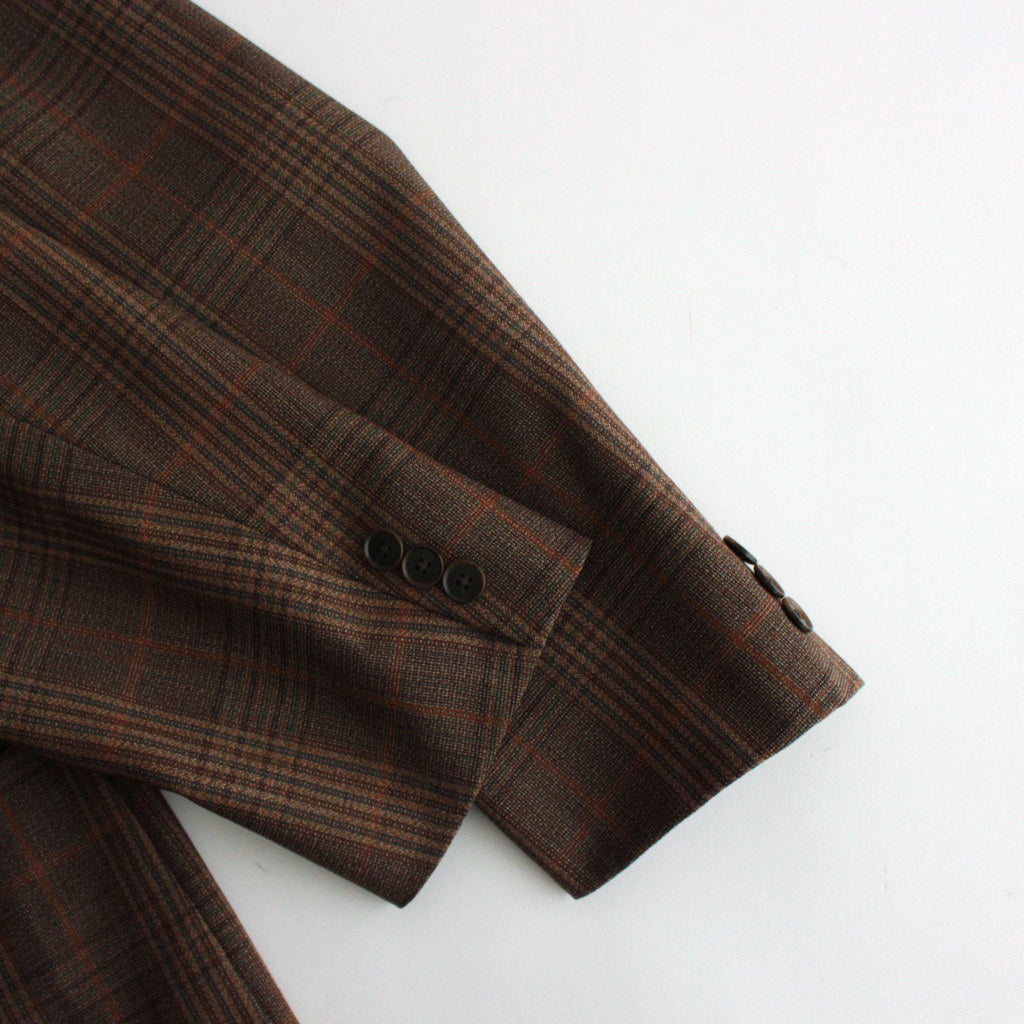 BLUEFACED WOOL CHECK JACKET #BROWN CHECK [A24AJ01CB]