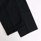 LIGHT WOOL MAX GABARDINE TWO-TUCK SLACKS #TOP BLACK [A25AP06MG]