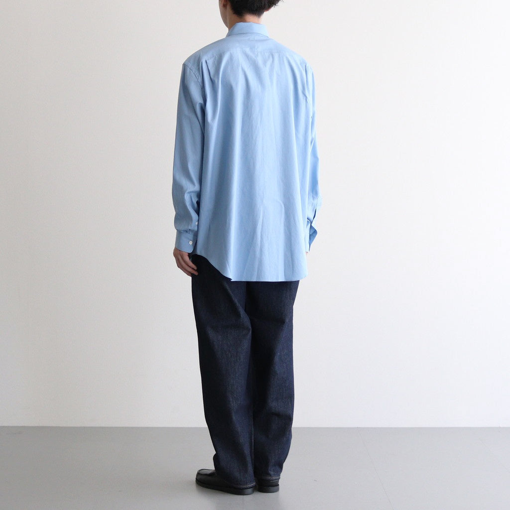 WASHED FINX TWILL SHIRT #BLUE [A25AS01TN] - ciacura 三重県四日市市