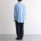 WASHED FINX TWILL SHIRT #BLUE [A25AS01TN]