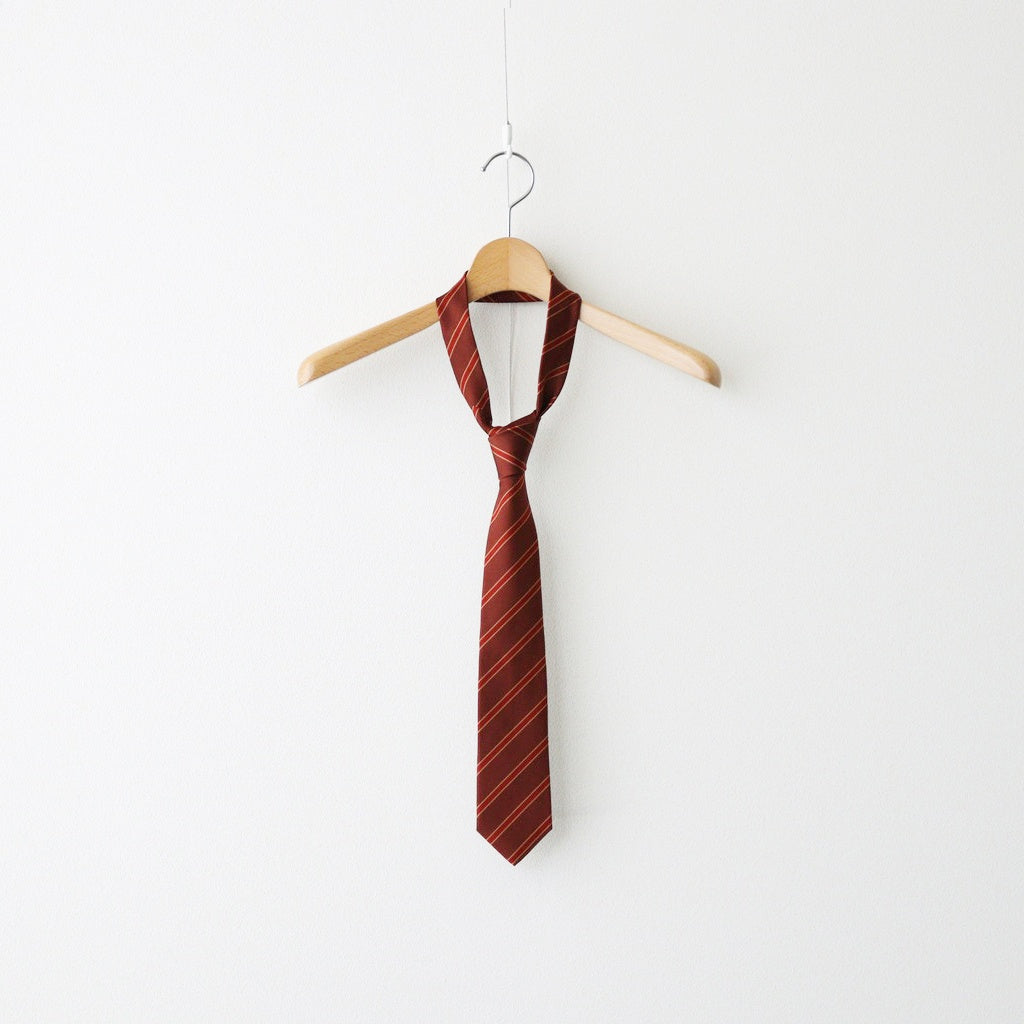 SILK STRIPE TIE #BURGUNDY STRIPE [A25AT01SS]
