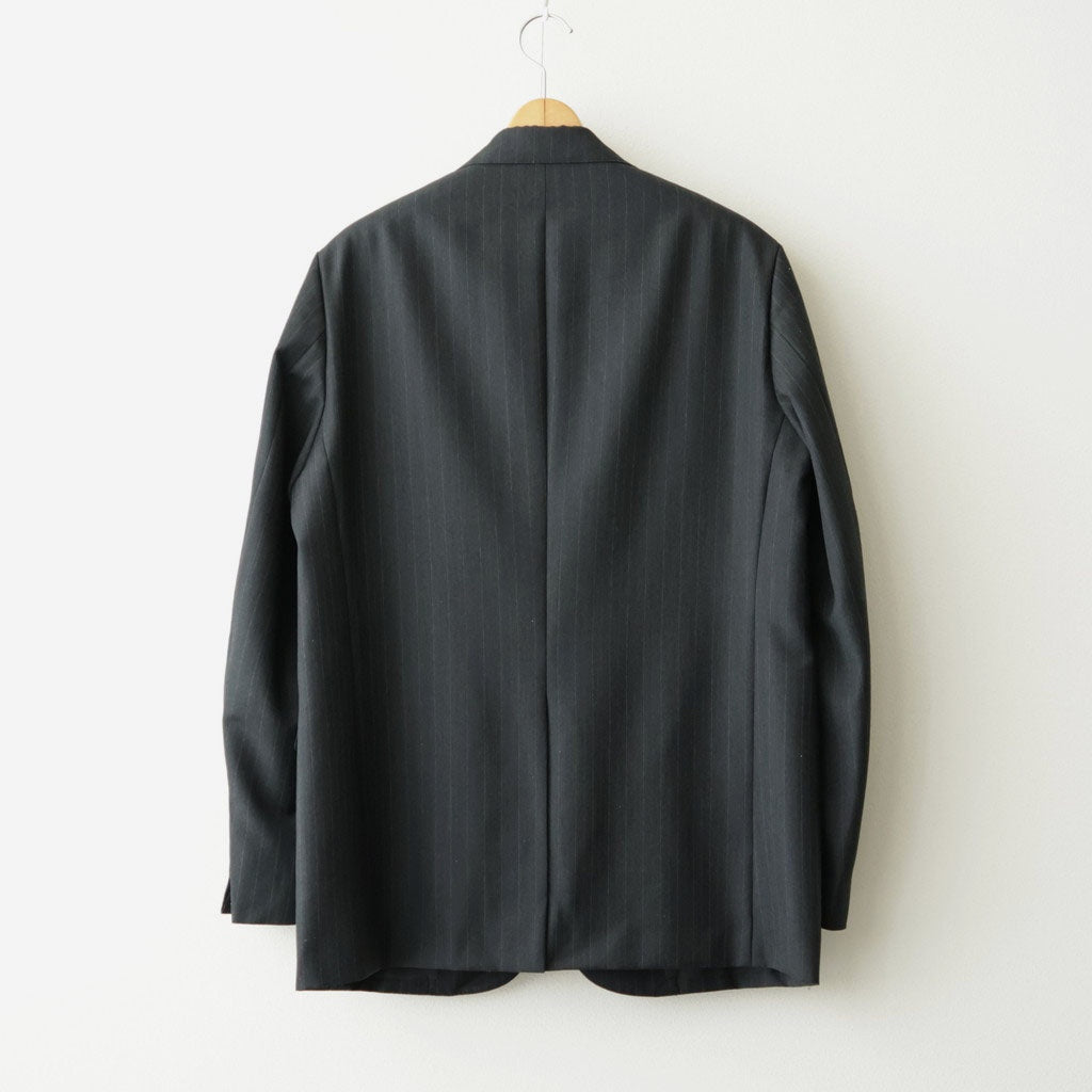 BLUEFACED WOOL JACKET #CHARCOAL NAVY STRIPE [A26AJ01BS]
