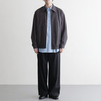 Brushed Cotton Gabardine Wide Straight Pants #BLACK [GM261-40395]