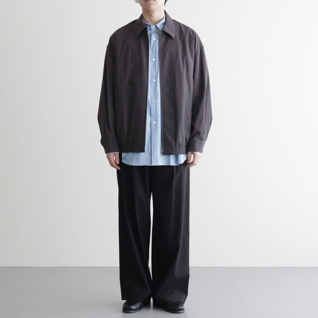 Brushed Cotton Gabardine Wide Straight Pants #BLACK [GM261-40395]