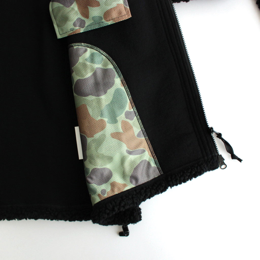 綿ウールボア ブルゾン #BLACK [HN-T018-051]