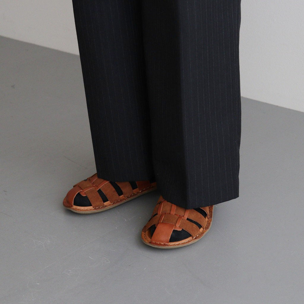 ステアスムース×スウェード サンダル #BROWN [HQ-K106-001]