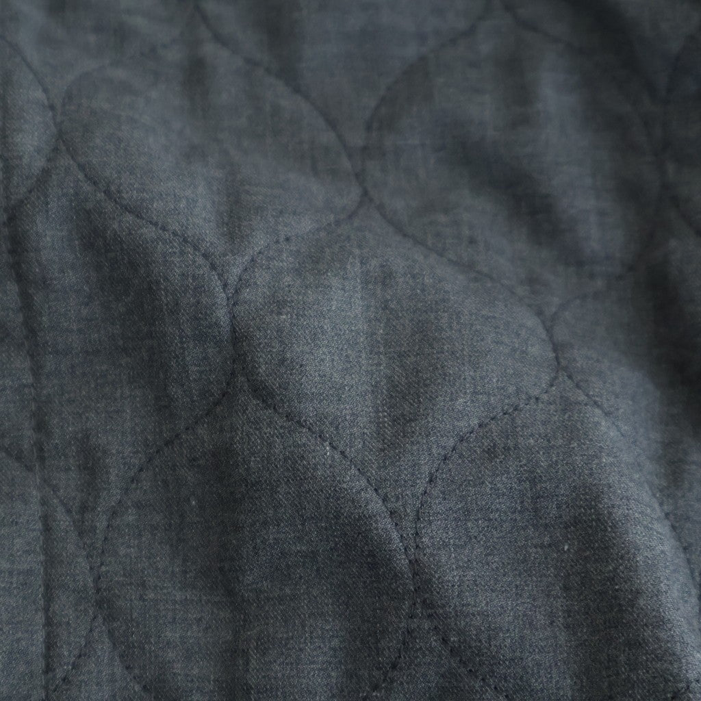 NCHRJK - ポリエステル&レーヨン・クリア ツイル・キルト チャイナジャケット #91 Dark Grey mix [SN_NC0401JK]