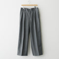 BLUEFACED WOOL TWO-TUCK SLACKS #GRAY STRIPE [A25AP05BS]