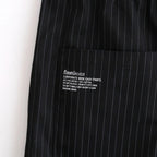 CORPORATE WIDE EASY PANTS #BLACK STRIPE [FSC263-40169B]