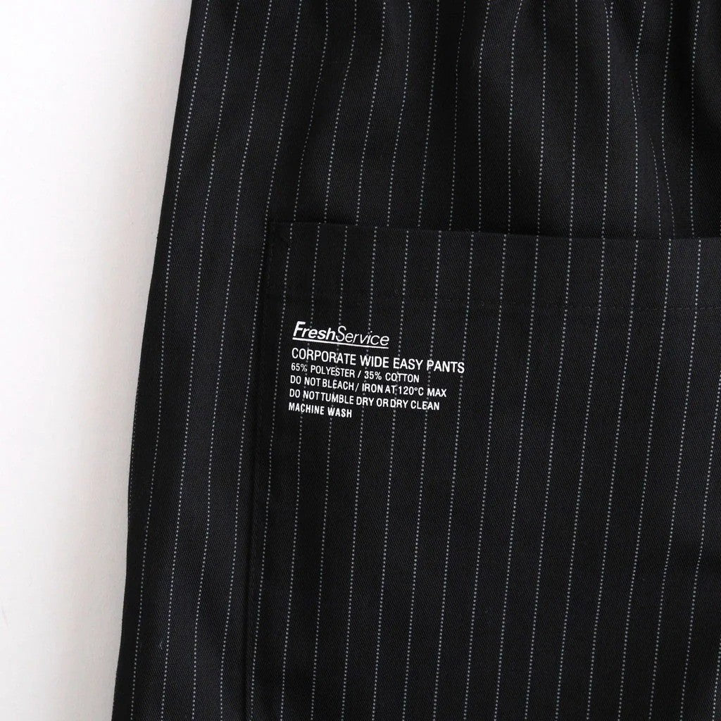 CORPORATE WIDE EASY PANTS #BLACK STRIPE [FSC263-40169B]
