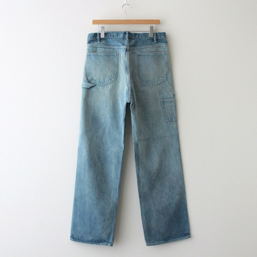 SELVEDGE FADED HEAVY DENIM PAINTER PANTS #FADED INDIGO [A24AP01DH]