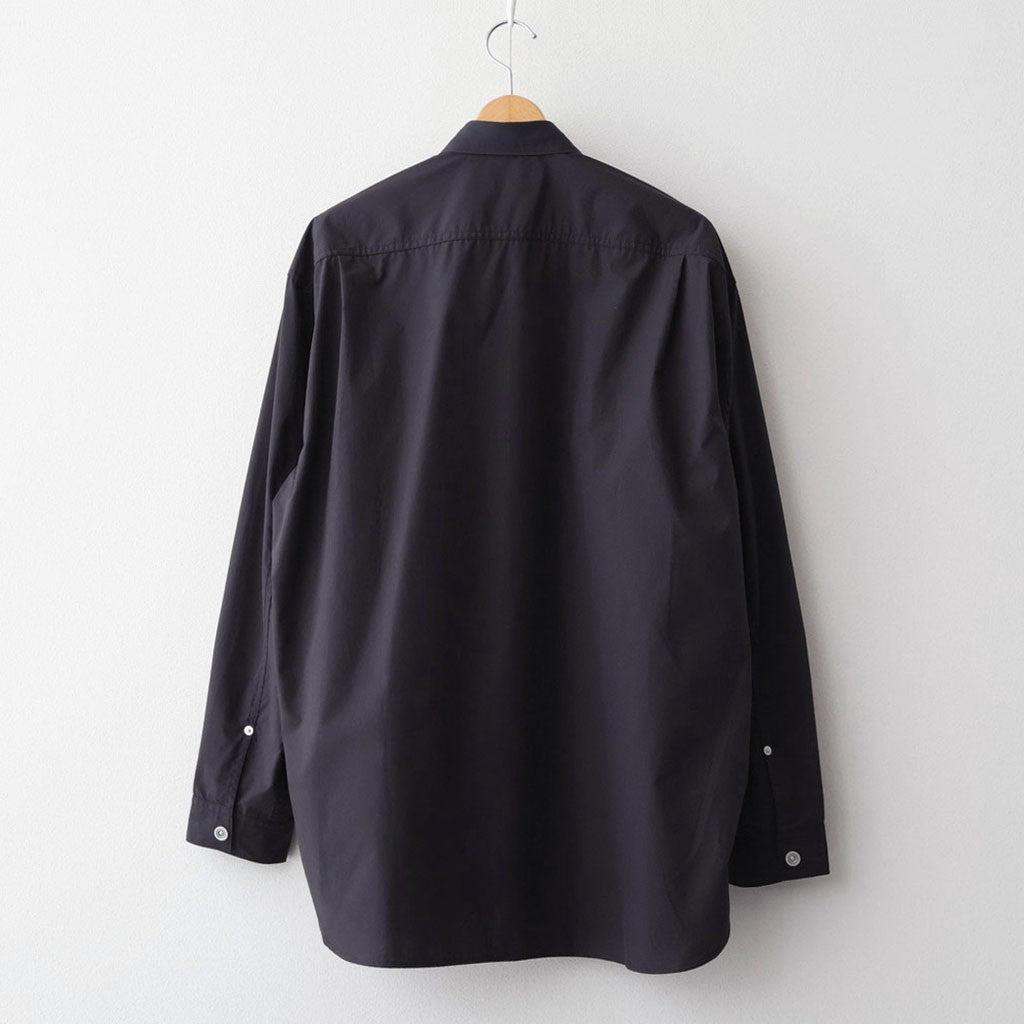 綿タイプライター L/S シャツ #BLACK [HQ-B002-051]