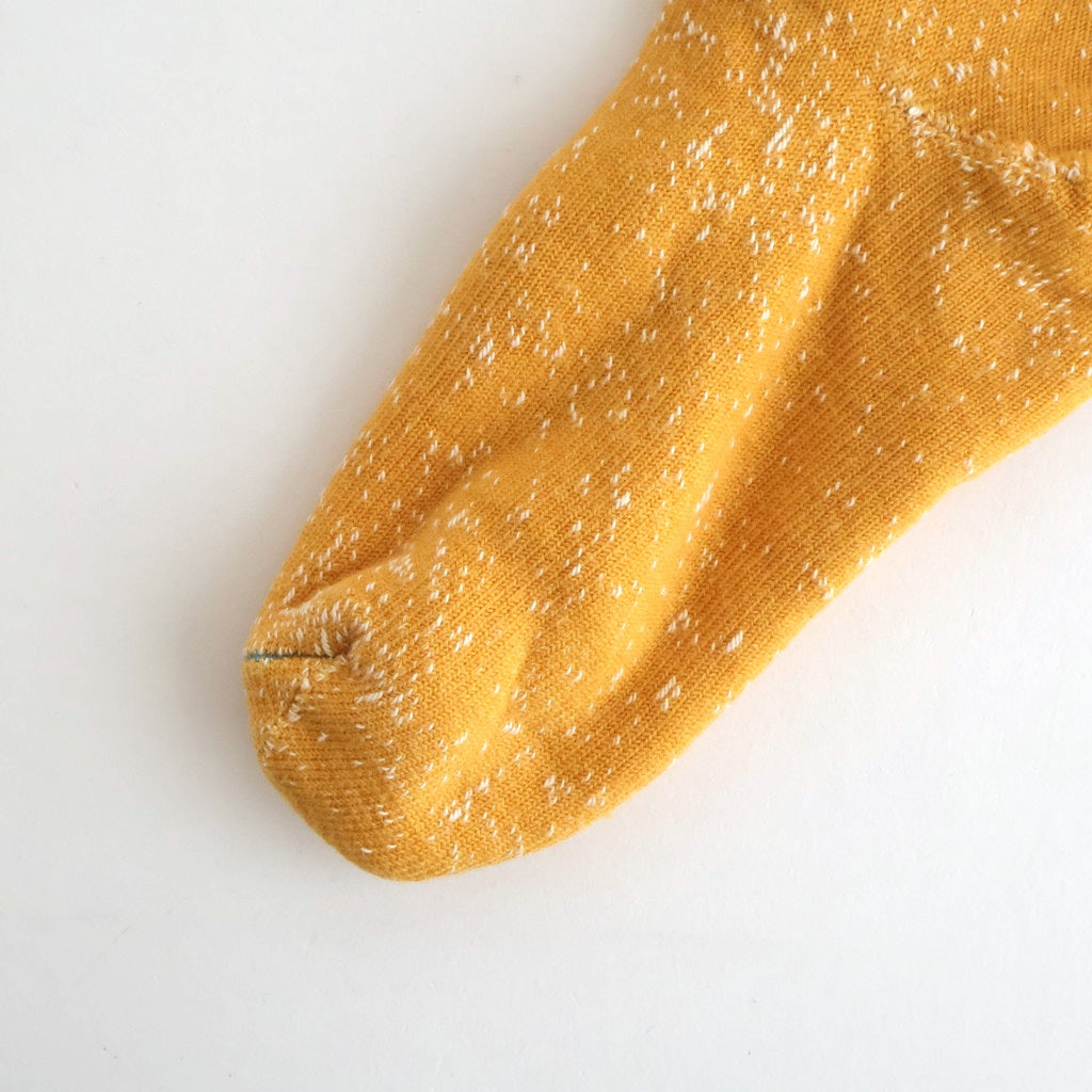 DOUBLE FACE CREW SOCKS ”MERINOWOOL＆ORGANIC COTTON” #YELLOW [R1001-AW25]